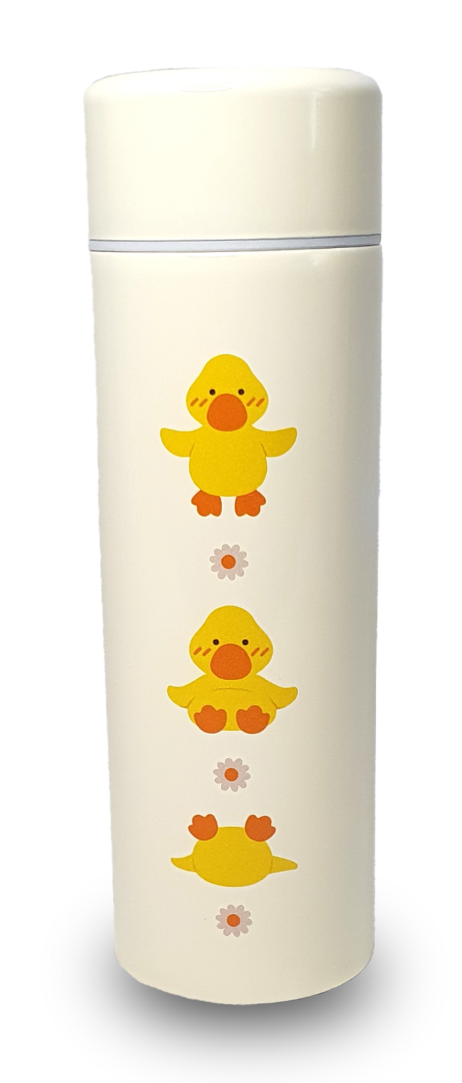 Cream flask with three duckling poses