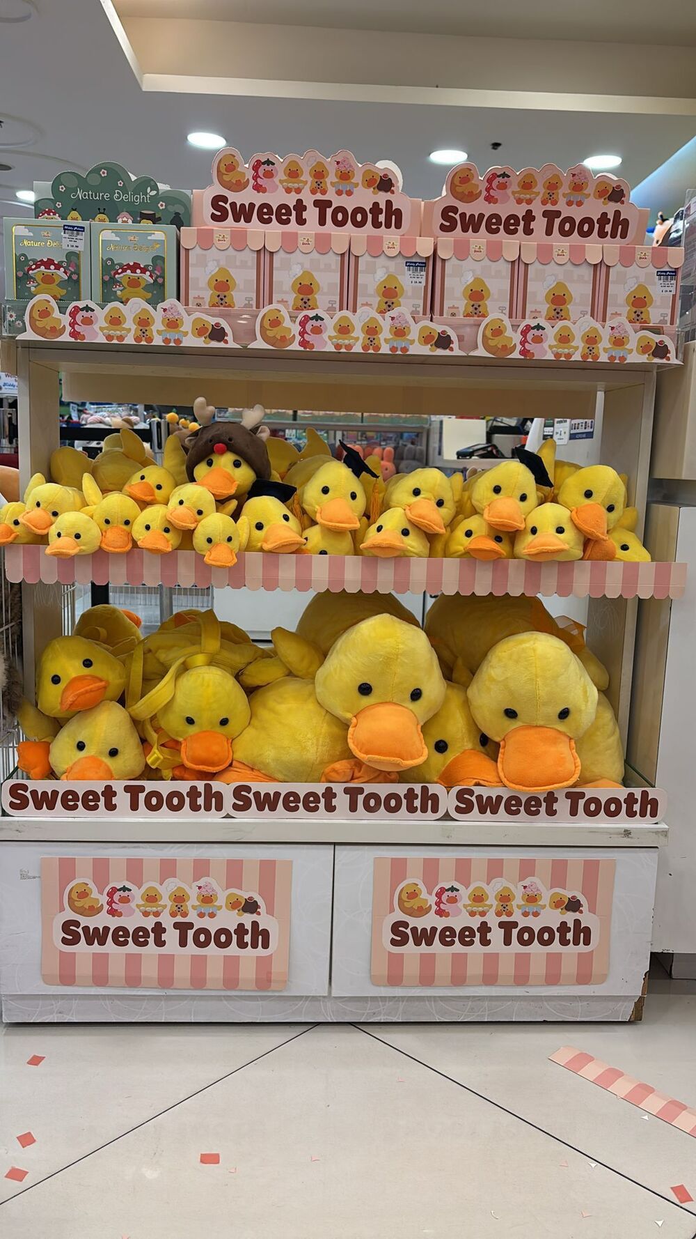 My Yellow Duck retail display filled with plush ducks